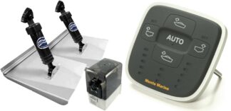 Bennett Hydraulic Trim Tab Kit - Complete M120 Sports Kit With Mente Marine Attitude Control System, LED Indicators, Auto Adaptive to Conditions and Roll-Pitch Control - 10 x 12 Inch Tabs - Suits Most Boats 5.8 - 7.5m 12 Volt (499/M120ACSRP)