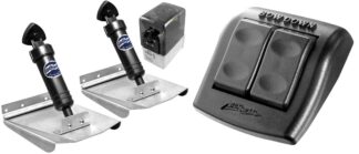 Bennett Hydraulic Trim Tab Kit - Complete M80 Sports Kit with Standard Euro Rocker Control Switch - 8 x 10 Inch Tabs - Suits Most Boats 5.2 - 5.8m - 12 Volt (499/M80)