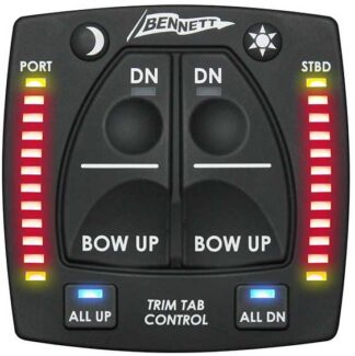 Bennett BOLT Helm Control with LED Indicators and Auto Retract - Retro Fit - Suits Bennett 12V Electric Trim Tabs (499/OBI9000E)