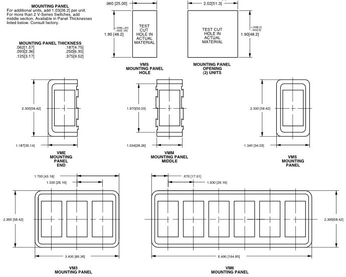 Contura II V-Series Rocker Switch - ON/OFF/ON - 20A - Single Pole - LED ...