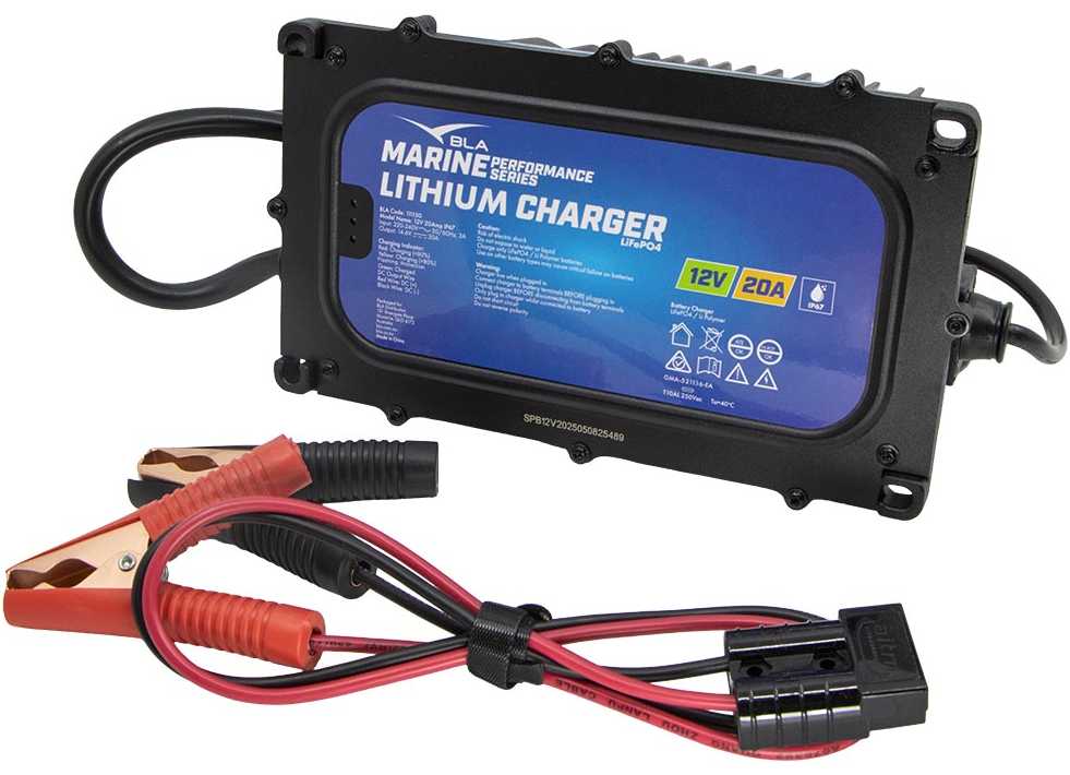 BLA Marine Performance Lithium Battery Charger 12V 20A - Wasterproof IP67 to Charge BLA Lithium Battery Charger (111150)