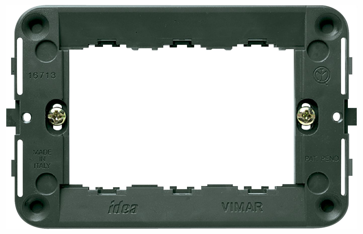 Vimar Idea - Mounting Frame - 3 Module - Grey - Suits Rondo and Classica Cover Plates (16713)