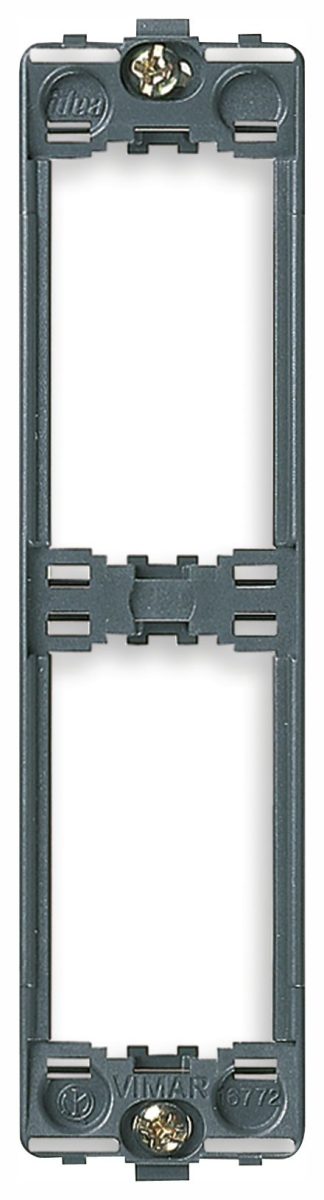 Vimar Idea - Mounting Frame - 2 Module - Grey - Vertical - Suits Rondo and Classica Cover Plates (16772)