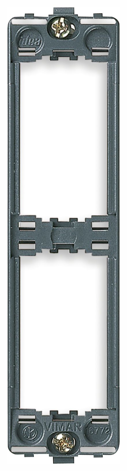 Vimar Idea - Mounting Frame - 2 Module - Grey - Vertical - Suits Rondo and Classica Cover Plates (16772)