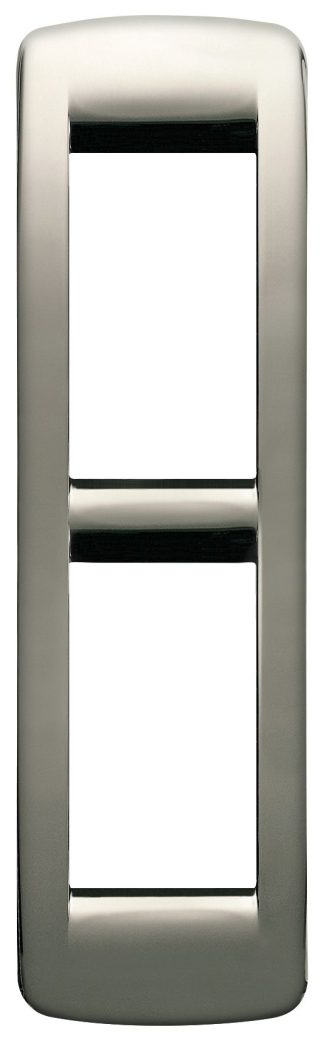 Vimar Idea - Cover Plate Rondo - Black Chrome - 2 Module - Vertical - Suits Double Switch (16784.31)