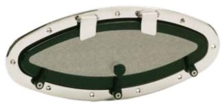 Bomar Classic SS Opening Portlight - Elliptical Stainless Steel - Cutout 159 x 413 - Overall 190 x 448 (BS616MSS-2)