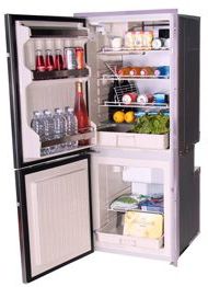Isotherm CR195 Inox Stainless Steel Upright 2 Door Fridge/Freezer -130L Fridge Plus 65L Freezer - 12 to 24 Volt - LH Door Hinge  1195BB1NK (381716)