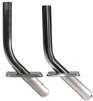Tacoâ„¢ Striker Outrigger Bases Through Deck Gunnel Mount - 316 Stainless Steel - Suits 38mm Outriggers (394552)