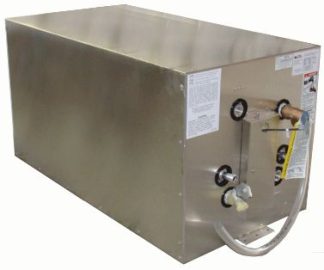 Kuuma-Force 10 Marine Hot Water Heater - 75 Litre - 240 Volt / Heat Exchange - Includes Sacrificial Anode and Drain - Horizontal Front/Back Mount Tabs (420102+Anode)