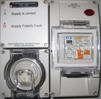 Shore Power 4 Way Reverse Polarity Lock Out Module - 15Amp 240Volt-AC Inlet, Checks Shore Power Polarity and Earth Leakage (4WMCRI16)