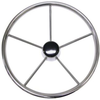 Stainless Steel Steering Wheel - Five Spoke - 387mm (271280)