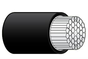 Marine Battery Cable - Tinned - BLACK - 2 B&S - 32mm² - Single Core (SUR TRI MBS145503-BK)