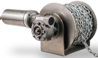 Muir DFF08 Free Fall Drum Anchor Winch - 800W - Automatic Free Fall and Power Up and Down - Suits Most 5-8m Boats (F331042)