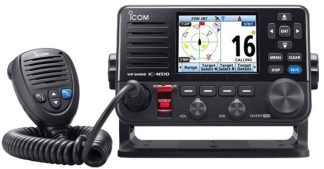 ICOM IC-M510E_EVO Marine VHF Radio with Integrated AIS Receiver - BLACK - Colour TFT Screen - DSC - Communicate Using Your Smart Device - NMEA 2000 (IC-M510E_EVO)