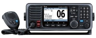 ICOM IC-M605EURO Marine VHF Radio with AIS Receiver - BLACK - PREMIUM Unit with TFT LCD Screen - DSC - Active Noise Cancelling - NMEA2000/0183 - Built-In GPS - 2 Way Hailer & Horn (IC-M605EURO)