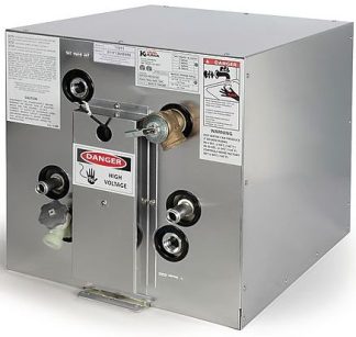 Kuuma Force 10 Marine Hot Water Heater - 45 Litre - 240 Volt / Heat Exchange - Front/Back Mounting Tabs - Incl. Magnesium Anode with Drain (41111+Anode)