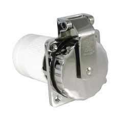 Marinco 240 Volt 16 Amp Shore Power Inlet Socket - Stainless Steel 114704 (SUR Marinco 303SSEL-BX)