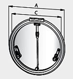 Vetus Altus Round Escape Hatch 518mm Diameter Cut Out - CE Certified A2 (ALTR520SL)