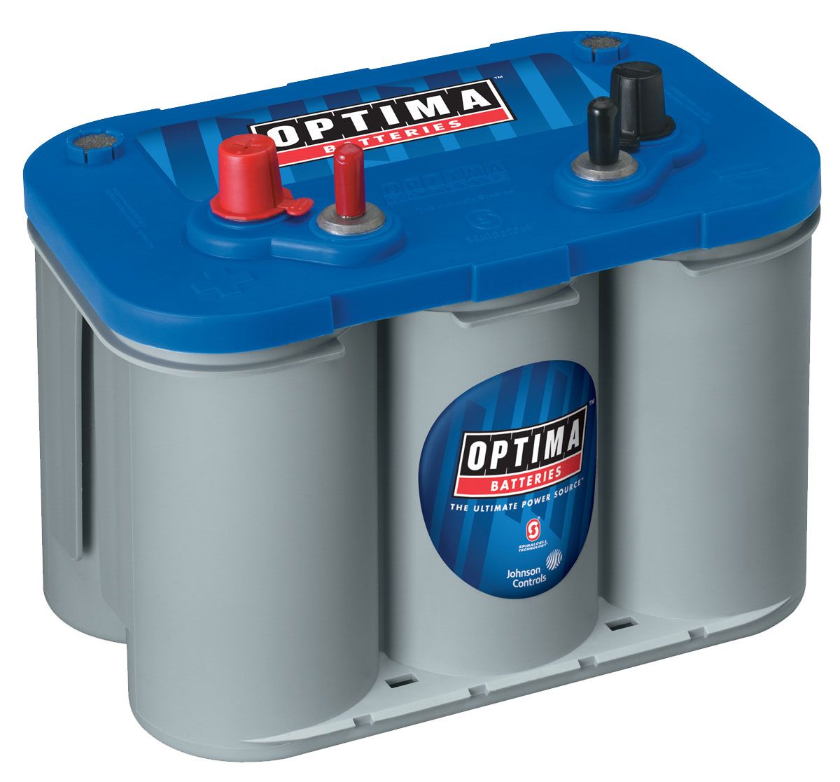 Optima Blue Top D34M - 12 Volt - 55Ah - 750CCA - Marine Spiral Cell AGM Dual Purpose Battery - Some days, endurance is more important than luck (D34M)