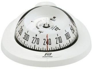 Plastimo Offshore 75 Powerboat - Flush Mount White Compass - 70mm Apparent Dia - White Conical Card (RWB8011)
