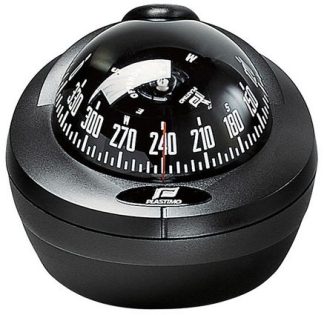 Plastimo Offshore 75 Powerboat - Binnacle Mount Black Compass - 70mm Apparent Dia - Black Conical Card (RWB8015)