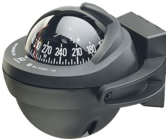 Plastimo Offshore 95 Powerboat - Bracket Mount Black Compass - 81mm Apparent Dia - Black Conical Card - Mount Horizontal or Vertical Surface (RWB8028)