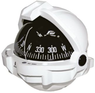 Plastimo Offshore 135 Powerboat - Flush Mount White Compass - 130mm Apparent Dia - Black Conical Card - Optional Bracket Mount Kit (RWB8047)