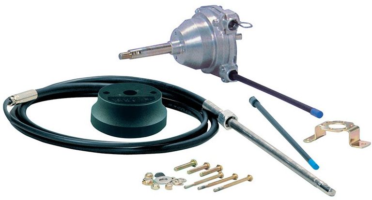 Seastar Steering Kit - NFB Safe T II - No Feed Back - 3 Turn Includes Helm, Bezel and 4.57m (15 Ft) Cable (280015)