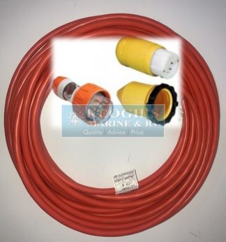 Shore Power Lead - 240 Volt AC - 32 Amp SINGLE PHASE x 15 Meter - Heavy Duty Marine Quality Tinned Cable (SUR SPL32A3)