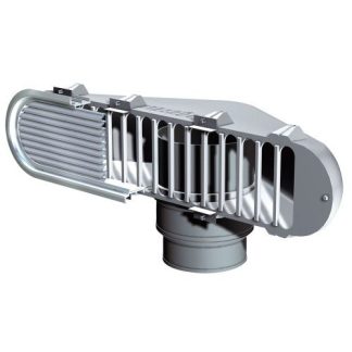 VETUS Louvred Air Vent Connection Box - 152mm and 178mm Hose Connectors - 710mm x 176mm Vent Opening (MOFI100)