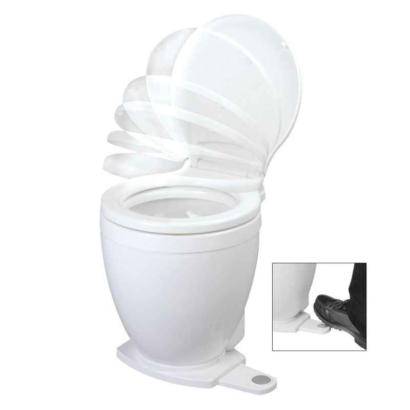 Jabsco LITE-Flush Toilet - 12 Volt - With Footswitch Control - Salt Water Flush (J10-152) - Image 2