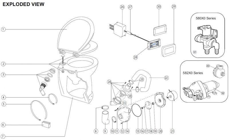 Jabsco Salt Water Intake Pump - 12 Volt - Suit Jabsco Deluxe Silent Flush Electric Toilet (J16-217) - Image 2