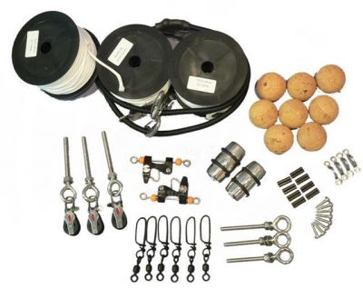Reelax SUPER Stainless Steel Rigging Kit - Kit of Components to Rig 1 Pair of Outrigger Poles - Includes Tag Line Kits 7.4 (RX74000)