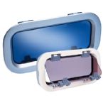 Lewmar Standard Opening Portlight - Size 1 - 171 x 347mm - White Trim (171024)