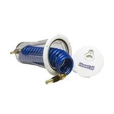 HoseCoil Deckwash Hose Storage - Flush Mount Kit with 4.5m Hose - Vertical or Horizontal Mount (J27-107)