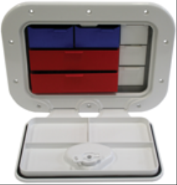 Nuova Rade Storage Hatch with 7 Tackle Trays White Standard Style (RWB2396)
