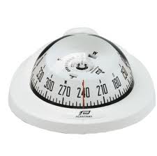 Plastimo Offshore 95 Powerboat - Flush Mount White Compass - 81mm Apparent Dia - White Conical Card (RWB8025)