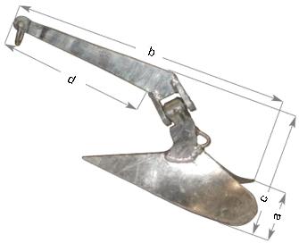 Galvanised Plough Anchor 27 lb Suits Most Boats to 9m (146158)