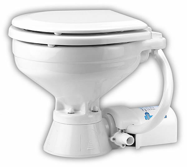 Jabsco Standard Electric Toilet - Series 37010 - 24 Volt - Large Bowl - Large Seat and Lid - Jabsco 37010-1096 (J10-108)