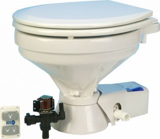 Jabsco Quiet-Flush Toilet - Freshwater Flush - 12 Volt - Large Bowl (J10-123)