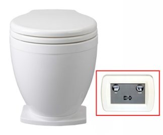 Jabsco LITE-Flush Toilet - 12 Volt - With Control Panel - Salt Water Flush (J10-150)