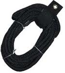 Black Nylon Dock Line 12mm x 10m - High Quality Plaited Double Braid Nylon Rope - Pre-Spliced Eye (RWB6957)
