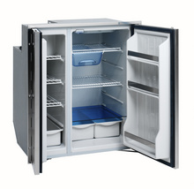 Isotherm CR200 Inox Stainless Steel Two Door Side by Side Fridge/Freezer - 12 or 24VDC - 150 Litre Fridge and 50 Litre Freezer (1200BB1XK)