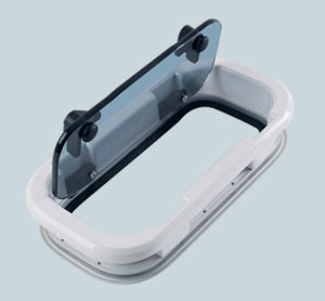 Maxwell Aluminium Low Profile Opening Portlights - 435mm x 175mm Cut Out - Silver Anodised (WPO03S) (Now PA4317)