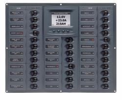 BEP Marinco Millennium 32 Circuit Breaker DC Panel - Horizontal with Digital Meter (113210 - SUR M32-DCSM)