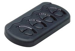 BEP Marinco Contour Switch Panel - Black - Gen2 - 4 Switch with Fuses - 113771 (CG2-4W-F)