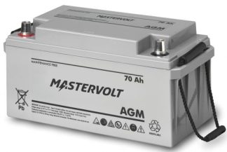 Mastervolt - 12 Volt - 70Ah - Marine Dual Purpose Starting/Deep Cycle AGM Battery - 62000700 (111072)