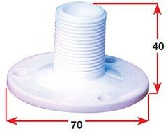 Aerial Mount - Short Fixed Post - Nylon - 1" x 14TPI (119114)