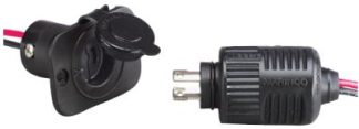 Marinco 2 Wire Plug and Socket to Suit 12V-24V-36V Minn Kota, Motorguide and Watersnake Electric Trolling Motors, Electric Fishing Reels & Downriggers - Marinco (SUR Marinco 12VCPS2)