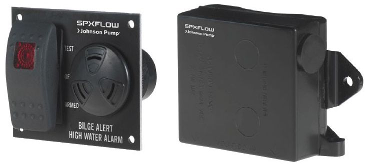Johnson Bilge Alert High Water Alarm - 12 Volt - High Water Bilge Alarm System Inc Digital Detector Switch - 3 Way ON/OFF/TEST Switch - 72303-001 (131678)